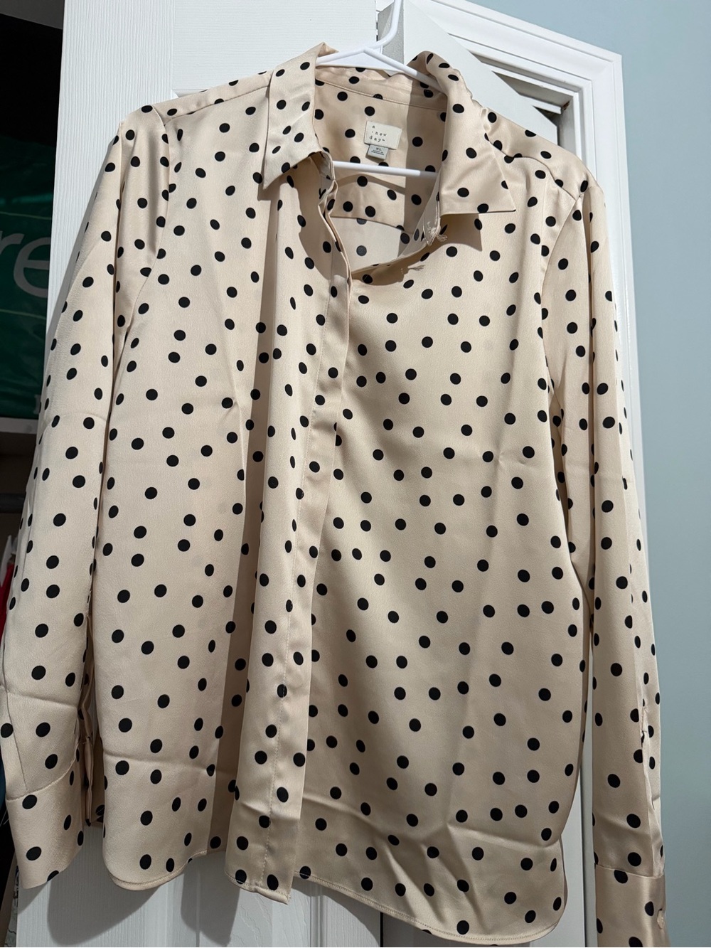 a new day Beige Polka Dot Button-Front Shirt Jacket
